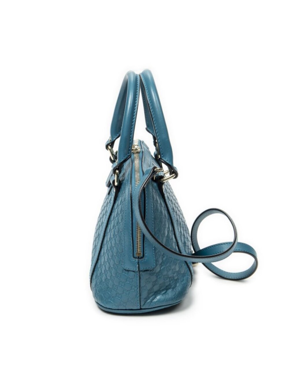 Gucci Mini Dome Tote Teal Micro Guccissima Leather - Picture 3 of 15